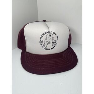 VTG Muncie Evening Press Stodghill Snapback Trucker Hat 90s Retro Rope Cap